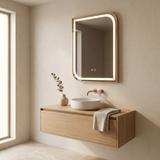 Зеркало LED ZONE 70x50 BRUSH ROSE GOLD