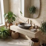 Aufsatzwaschbecken Rea Roxy A Stone D. Grey