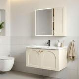 Комплект мебели за баня с мивка Denver 80cm Creme