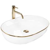 Aufsatzwaschbecken Rea CLEO white Black edge