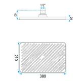 Rectangular shower head REA JS-032 Chrome