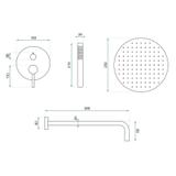 Unterputz Duschset Rea Lungo Grip Brush Copper + BOX