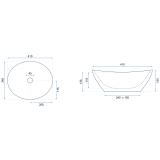 Countertop washbasin Rea Sofia Gold Edge