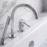 3-Hole Bathtub Faucet Rea Lungo Chrome