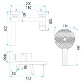 Bath faucet PREMIUM Rea Maxim Brush Copper