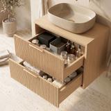Waschtischunterschrank Rea Mono 80cm Beige