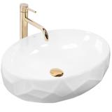 Pakabinamo WC puodo REA Gustavo Rimless ir stalviršio praustuvo Maya komplektas