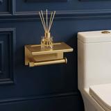 Toilettenpapierhalter mit Ablage 39105A ORI Brush Gold