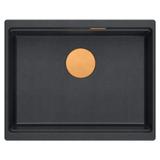 Νεροχύτης Logan 56 x 45  cm , B 21.5 cm   Μαύρος Μεταλλικός γρανίτης
