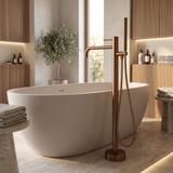 Free-standing faucet Rea Lungo Diamond Brush Copper