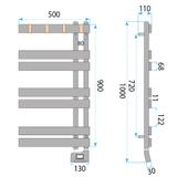 Electric Radiator Rea Nexo 90X50 Black