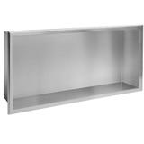 EINBAU REGAL BADEZIMMER 30x60 gebürsteter stahl
