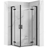 Cabina de ducha REA Hugo Double Black 80x80