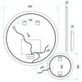 Espejo LED R-8040 80cm + 40cm