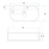 Countertop washbasin Rea Marcela 50 Saturn