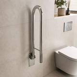 Folding bathroom grab bar Chrome