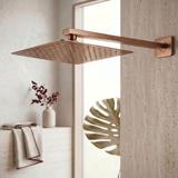 Square shower arm REA JS-9022BRG 40cm Brush Copper