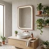 Зеркало LED ZONE 70x50 BRUSH ROSE GOLD