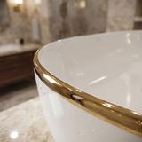 Aufsatzwaschbecken Rea CLEO white Black edge
