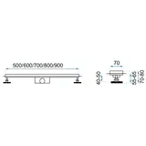 Linear drainage Rea Greek PRO MIRROR GOLD 70