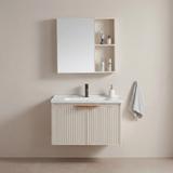 Badezimmermöbel-Set mit Waschbecken Mario 60cm Beige