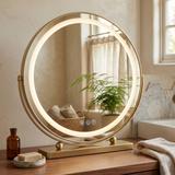 Spiegel LED MAKE-UP L.Gold 50 cm