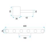 Bad LED-Wandleuchte SWE055-W BLACK