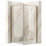 Duschkabine Rea Bruno 90x90 Brush Gold