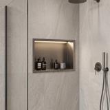 WANDEINBAU-BADEZIMMERREGAL LED 30x45 Titan