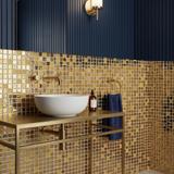 Mosaik Dekor P14016 30x30cm Gold Glass