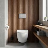 Montagerahmen Unterputz-Set Slim 024N für WC-Becken mit Drucktaste T Gebürsteter Stahl
