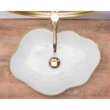 Countertop washbasin Rea Pearl Gold Edge