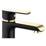 Waschbeckenarmatur REA Bloom Black Gold high