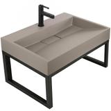 Vasque en conglomérat Rea GOYA TAUPE 70CM + piètement