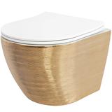 Klozetas pakabinamas Rea Carlo Flat Brush Gold