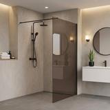 Sprchová zástěna Rea Flexi Brown / Black 110