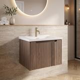 Bathroom vanity unit with sink Rea DB86-60L-1 Dark 60cm