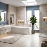 Acryl Eckbadewanne Rea Orion Stripe Left 160cm