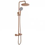 Doucheset zonder uitloop met thermostaat Rea Lungo Copper Brush