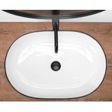 Aufsatzwaschbecken Rea CLEO white Black edge