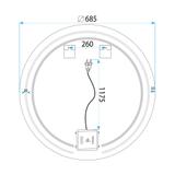 Spiegel LED 70cm Modern