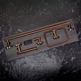 Badezimmer-Accessoire-Set GRID Brush Copper 4-teilig