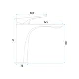 Bathroom faucet PREMIUM Rea Joe Brush Gold low