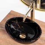 Aufsatzwaschbecken Rea Sofia Mini Black Marble Shiny
