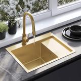 Edelstahlspüle Fin BRUSH GOLD