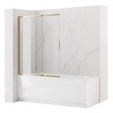 Badewannen-Duschwand Schiebetür REA Dario Brush Gold 120