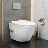wandhängendes WC REA Carlo Lux Rimless mit Bidetfunktion
