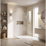 Tuš zaslon Rea Flexi Transparent / Gold 70