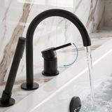 3-Hole Bathtub Faucet Rea Lungo Black