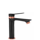 Waschbeckenarmatur Rea Viral Black Rose Gold Low